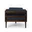 Chaise longue Mid-Century moderne avec tissu capitonné et structure en bois cintré-1697353364