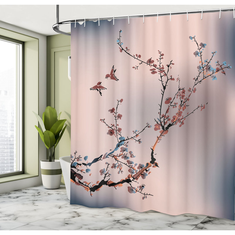 Shower Curtain with Hooks Included, 70"H x 69"W, Pale Caramel