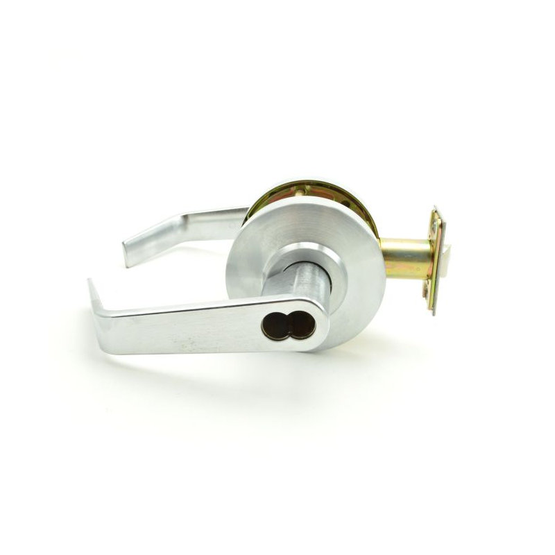 Levier de porte à clé, Chrome satiné