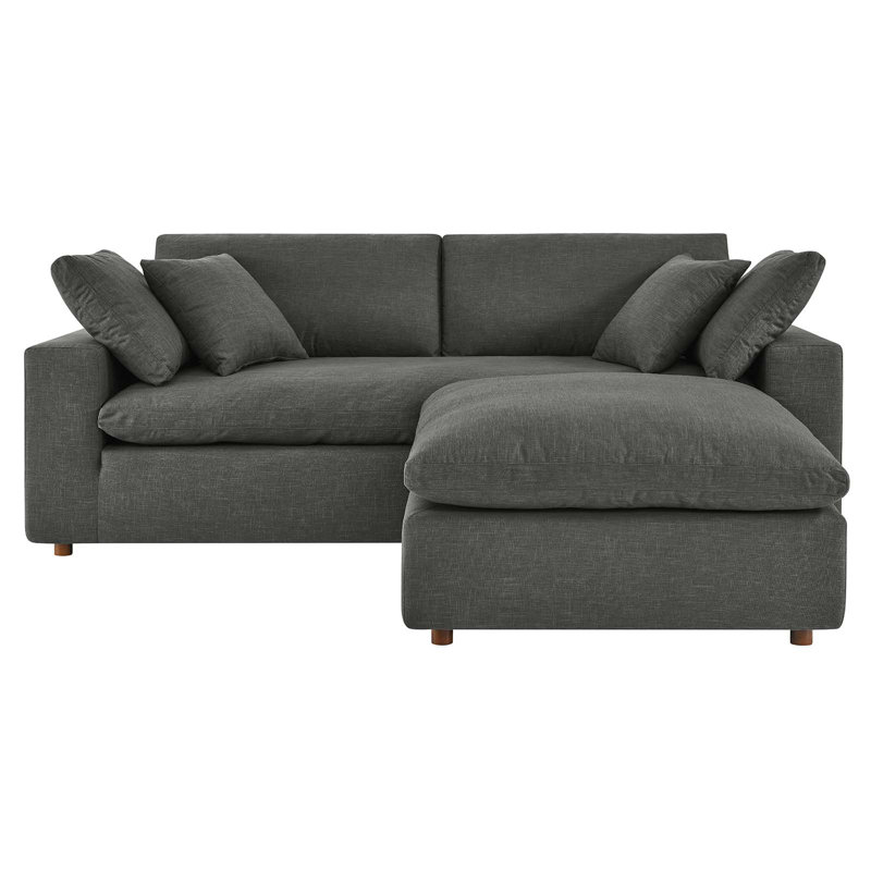 Ensemble de canapé modulaire avec repose-pieds Commix, Gris