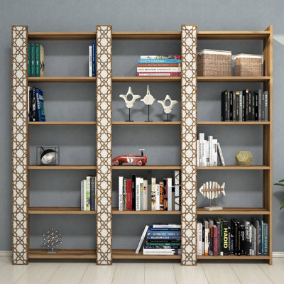 Cletus 66.93" H x 70.87" W Library Bookcase