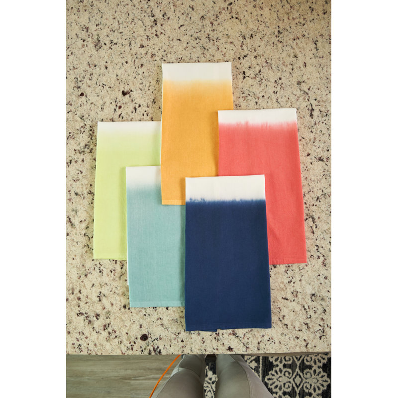 Aster Citron Dishtowel, Green