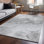 Premium Machine Washable Cerrito AMF590 Silver Rug
