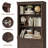 71"H Wood Standard Storage Bookcase with Cabinet-1236943435