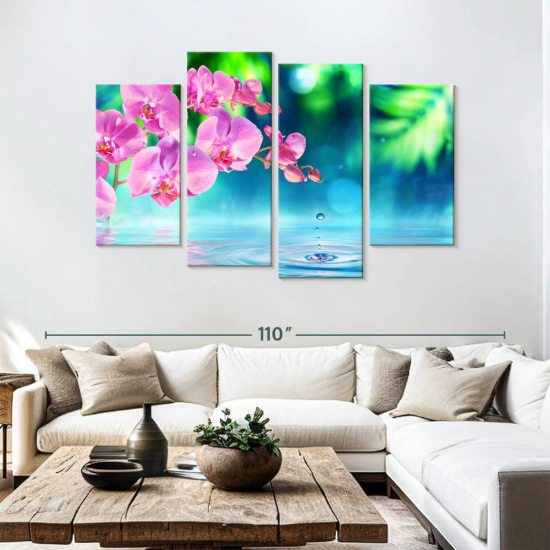Harnek Zen Garden Orchid, 54" H x 84" W