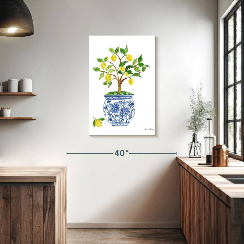 Harnek citron chinoiserie, H 36 po x l 24 po