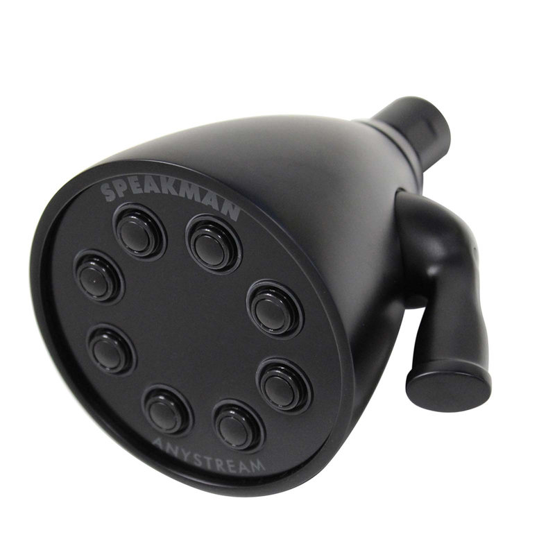 Pomme de douche réglable 1,75 GPM Icon, Noir mat