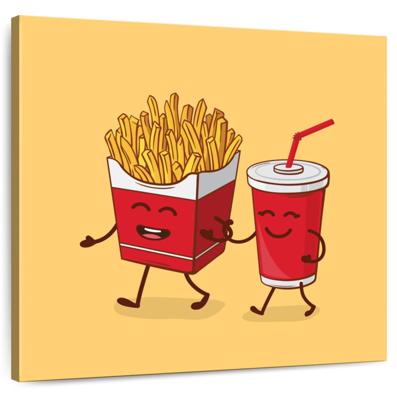 Ketti Funny Fast Food, 16" H x 16" W