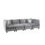 Canapé modulaire en velours gris 8 pièces Simona