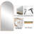 Leeron Oversized Arch Solid Wood Floor Mirror with Stand-1502118200-1502118206