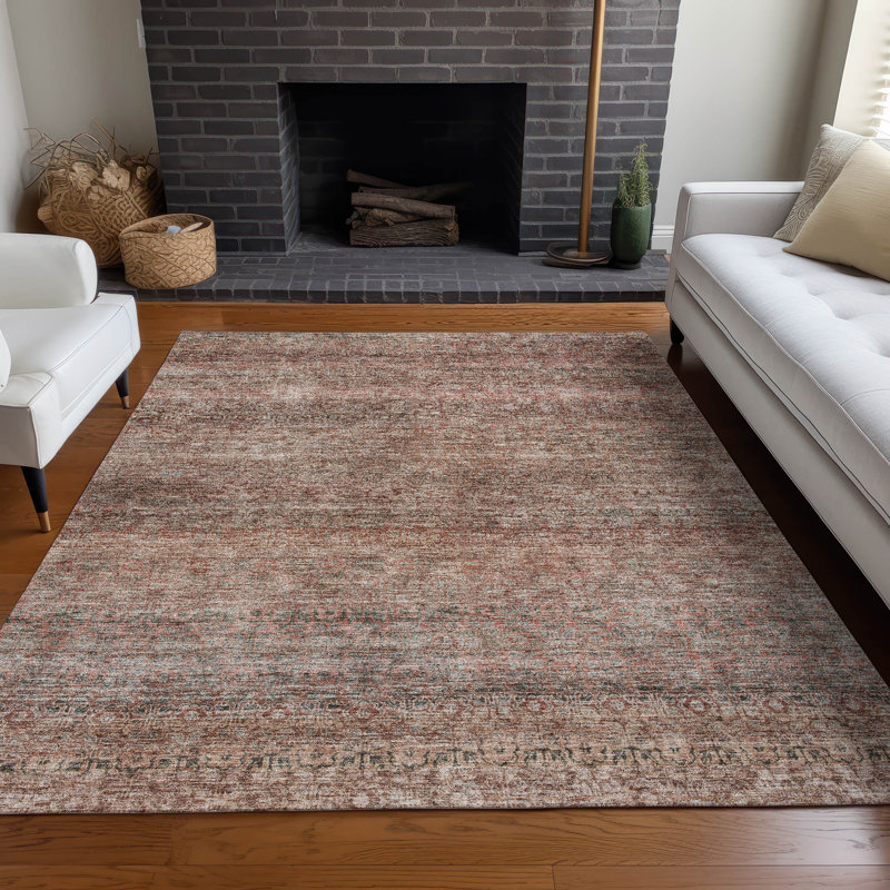 Tapis corail intérieur / extérieur lavable à la machine Cicel ACN1174, Rectangle 5 pi x 7 pi 6 po