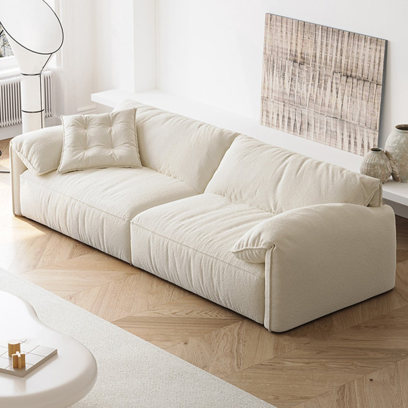 White Velvet Modular Sofa cushion couch