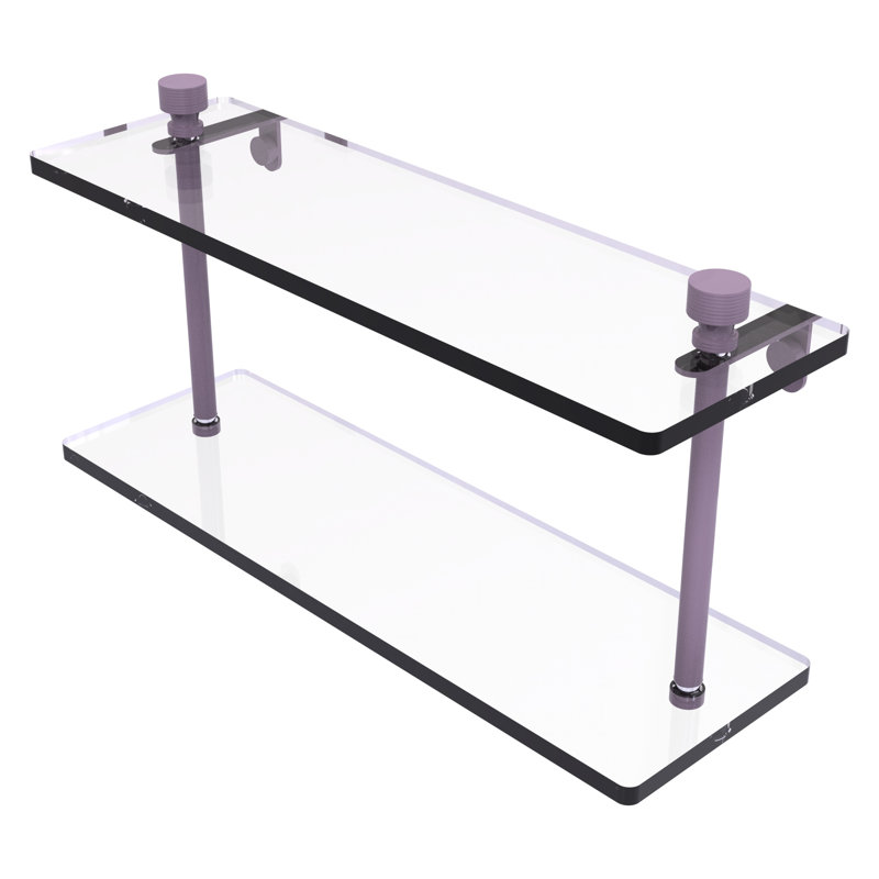 Tablette en verre Foxtrot, H 8 po x l 16 po x P 5 po, Lavande
