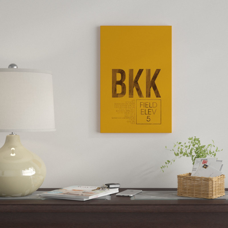 BKK Air Traffic Control, Bangkok by 08 Left - Print, 26" H x 18" W x 1.5" D, Black Framed Canvas, No Mat