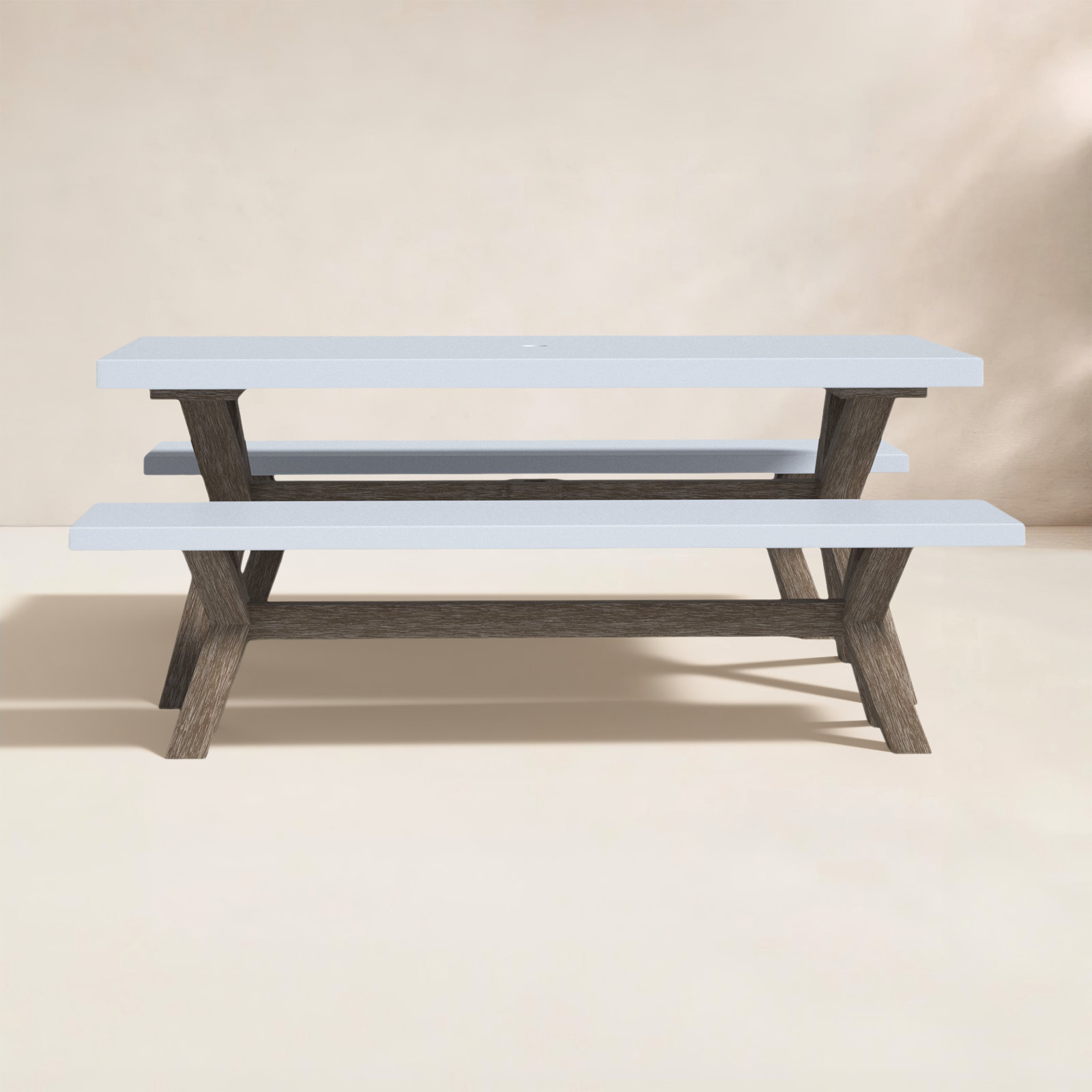 Fleur 74" Eucalyptus Patio Dining Set
