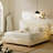 Modern Upholstered Platform Bed with Curved Headboard and Rounded Footboard-710002149-710002145