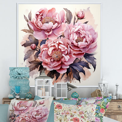 Purple Blooming Peony Beauty - Peony Wall Art