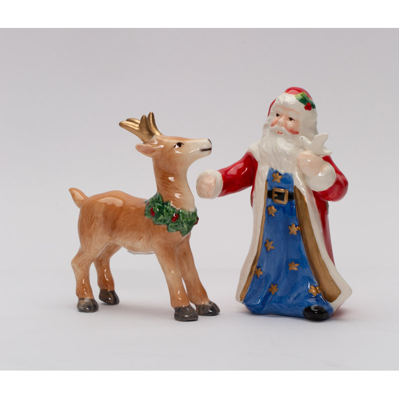 Salière ou poivrière Le Père Noël et le cerf Dobbins The Holiday Aisle