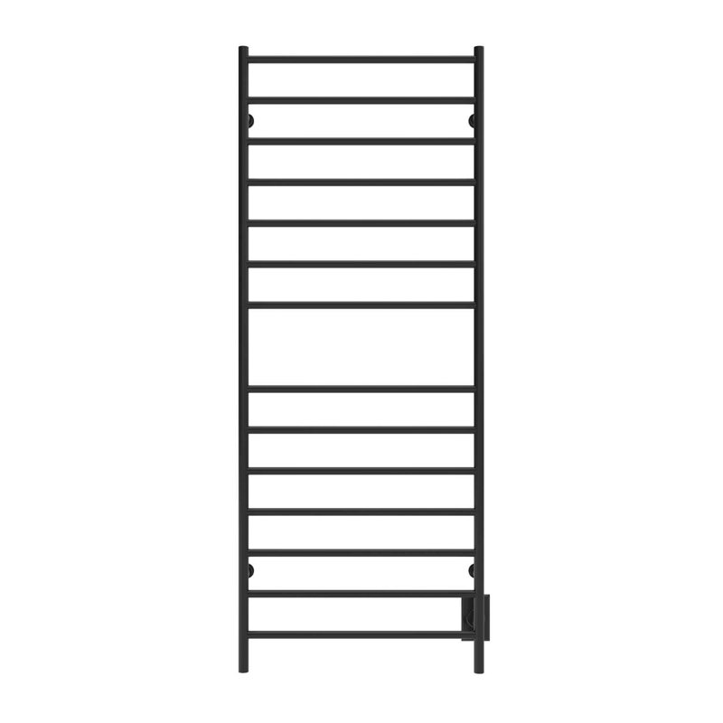 Chauffe-serviettes électrique mural 24 po x 60 po Kontour Linear - noir mat, câblé , H 60 po x l 24 po x P 4 po, Câblé