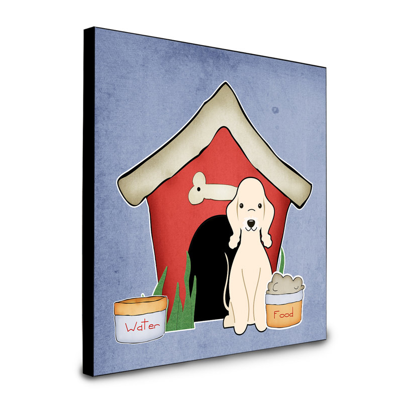 Panneau mural d’art collection dog house Scarvinia, Bedlington Terrier