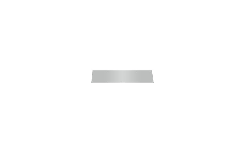 Deltana Stainless Steel Shutter / Door Accessory, 1" H x 34" W x 8" D