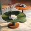 Table basse en bois massif de style rétro