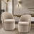 Upholstered Barrel Dining Chairs, Boucle Fabric Swivel Kitchen Chairs, Wingback Side Chairs, Vanity Chairs-543675562