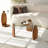 Modern Coffee Table, 35.4 x 16.1 x 35.4 inches | 100% Tempered Glass Top & 100% Pine Solid Wood Frame, Chesnut & Transparent | Stylish & Durable Design for Living Room, Elegant Novelty Furniture-1813616585