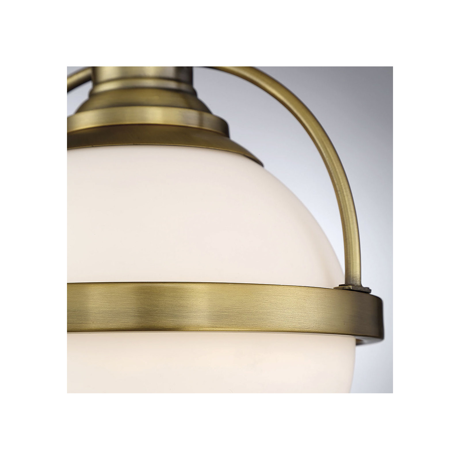 Reeves 1-Light Dimmable Globe Pendant , 11.5" H x 8.75" W x 8.75" D, Warm Brass