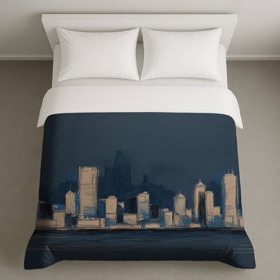 Urban Skyline Sketch Duvet Covers