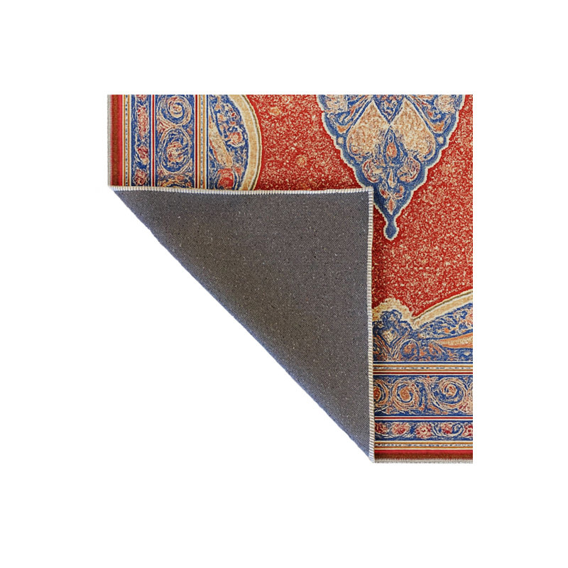 Tapis tissé orange traditionnel Mosso, 4'11" x 9'10"