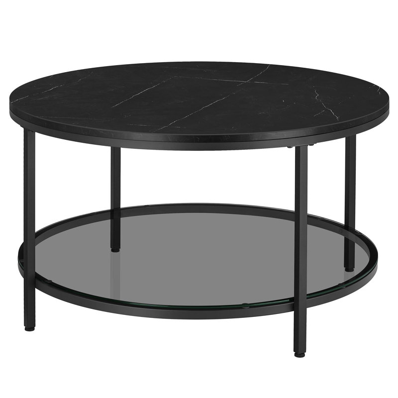 Chrishiya Coffee Table with Storage, Ink black, Ink black