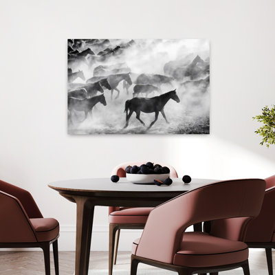 Art mural cheval contemporain abstrait Dusty Road