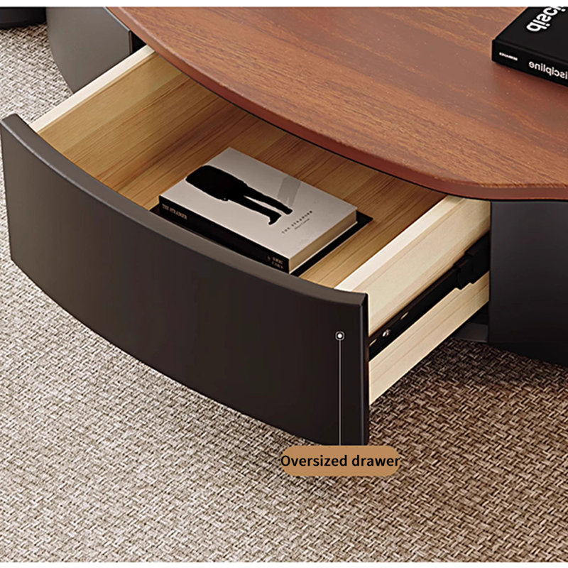 Table basse Minimalist, H 12,99 po x L 47,24 po x l 23,62 po, Noir, noir, noir, noir