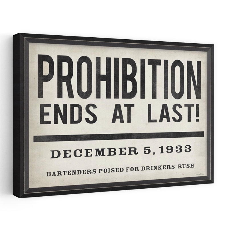 «Prohibition Ends At Last», art rétro rétro, H 24 po x l 36 po