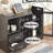 -colored Wine Server - Construction With Glass Front Door Storage Cabinet Cooler Compartment Keeping Wines At Optimal Temperature