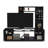 Kava Entertainment Center, Six External Shelves, Double Door Cabinet, Storage Spaces For TV´S Up 37" -Black