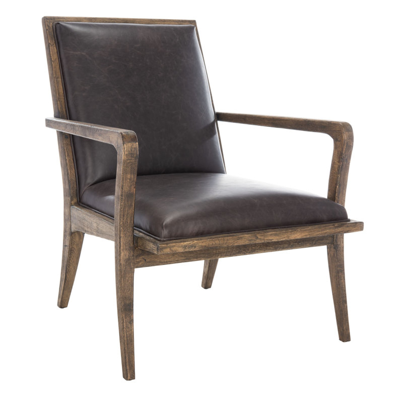 Chaise avec accoudoirs en similicuir 28,7 "Carmel