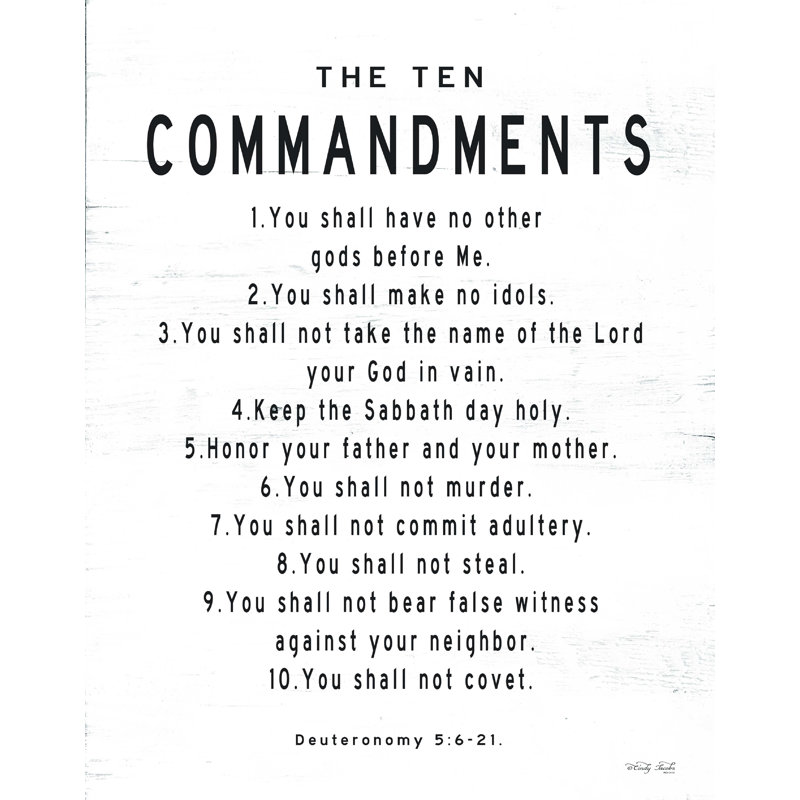 " The Ten Commandments ", 48" H x 36" W  