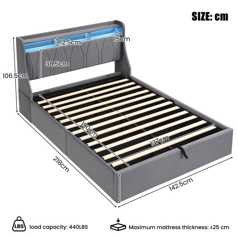 Smart Velvet Ottoman Beds Upholstered Ottoman Bed