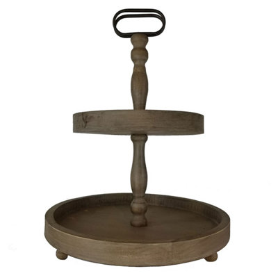 Plateau en bois à 2 niveaux