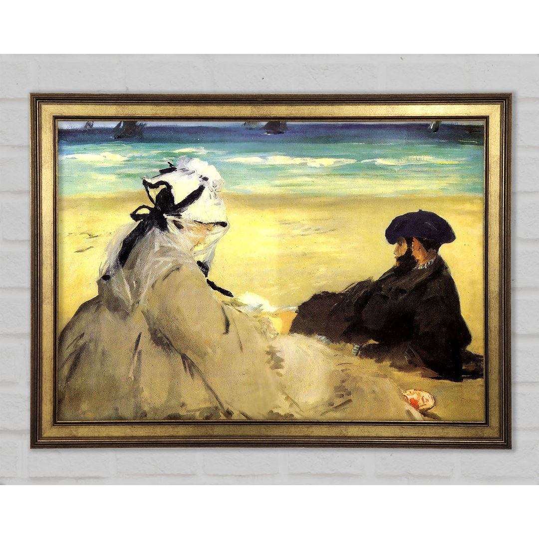 Manet Sur La Plage 1873 Gerahmter Druck