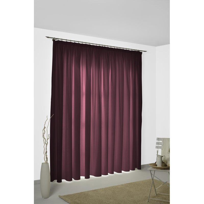 Marybel Room Darkening Single Curtain Panel, Aubergine, 130cm wide x 395cm high