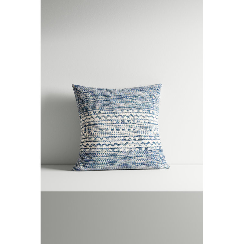 Coussin Julian, Bleu marine, 18 po x 18 po, Housse de coussin seulement - sans coussin