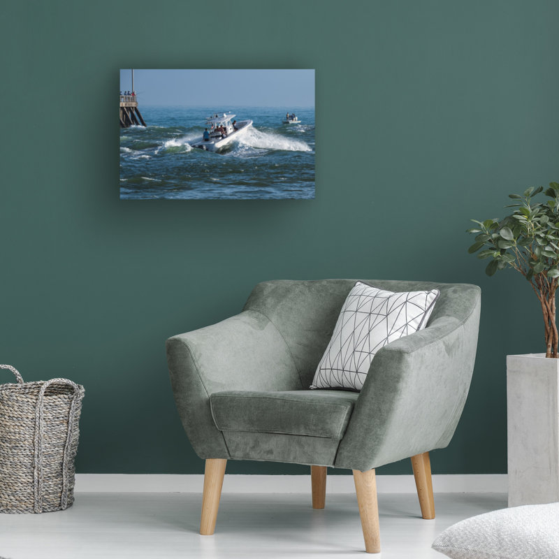 «Robert Fishing» par Robert Michaud, H 30 po x l 47 po x P 2 po