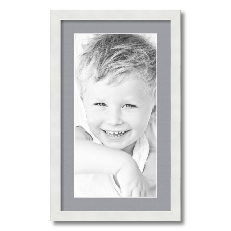 Cadre pour photo simple blanc mat 10 "x 20", Argent