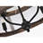 Eugen 5 - Light 23.6" Antique Black Metal Fabric Shade Wood Frame Chandelier