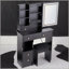 Small Size Left Drawer Desktop Vanity Table + Cushioned Stool, Touch Control Sliding LED Mirror, Tri-Colour Switching, Brightness Adjust, Multi Layer, Suitable For Small Space, EPA,GCC,UL Certificate