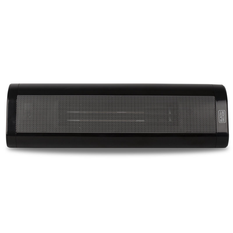 Black Ceramic Electric Tower Heater with Adjustable Thermostat