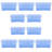 Wham Crystal 45L Plastic Storage Box Pack of 10 Tint Sparkle Blue